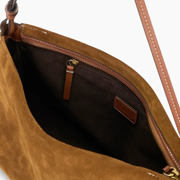 STAUD WALLY BAG BROWN SUEDE - Picture 2 of 4
